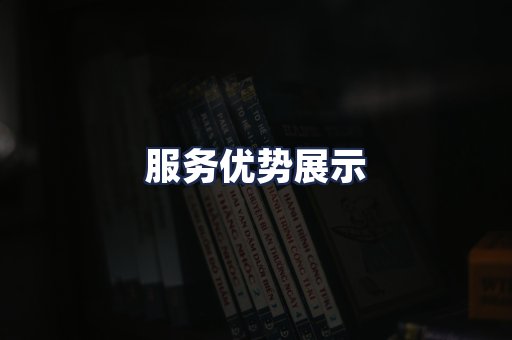 服务优势展示
